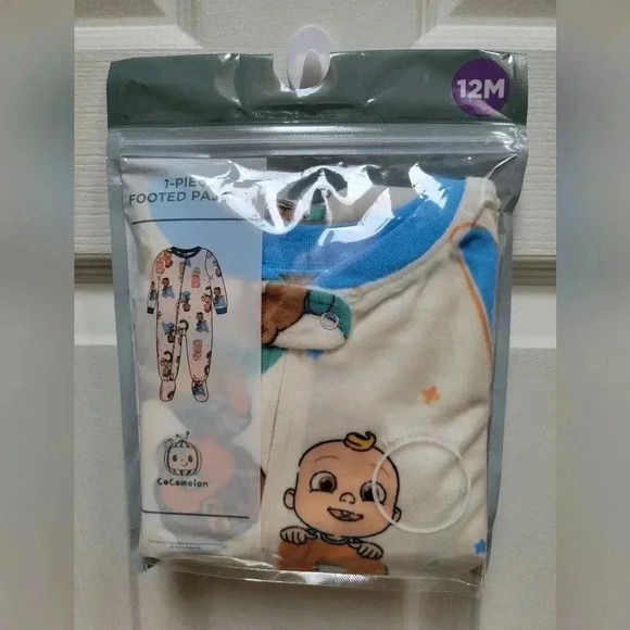 Cocomelon 12 Month Footed Pajamas - Picture 1 of 2